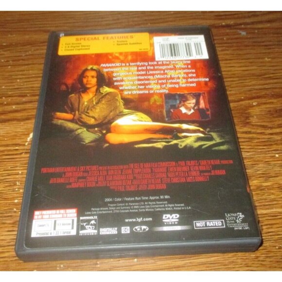 Paranoid (DVD, 2004, Full Screen) Jessica Alba, Lain Glen - Picture 3 of 3